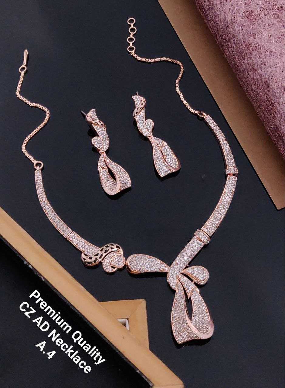 YNF BRASS KESH193 ROR32 WOMENS JEWELLERY WHOLESALE AD DIAMOND FASHION NECKLACES SET MANUFACTURER