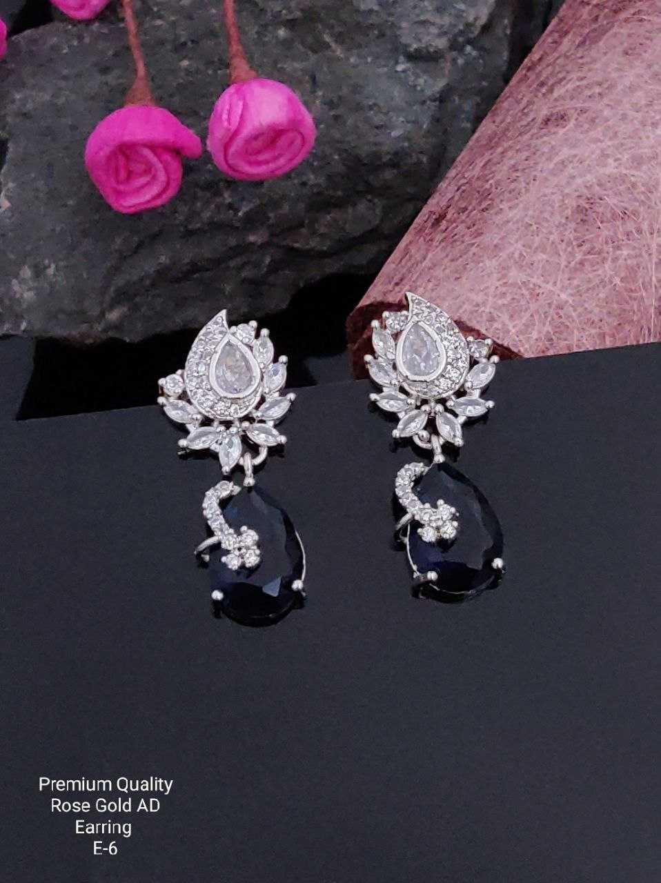 YNF BRASS KESH193 ROR46 WOMENS JEWELLERY WHOLESALE FANCY EARRINGS AD DIAMOND EARRINGS MANUFACTURER