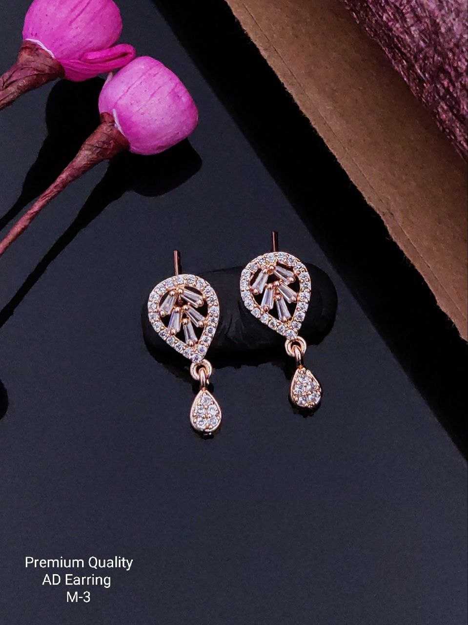 YNF BRASS KESH193 ROR83 WOMENS JEWELLERY WHOLESALE FANCY EARRINGS AD DIAMOND EARRINGS MANUFACTURER