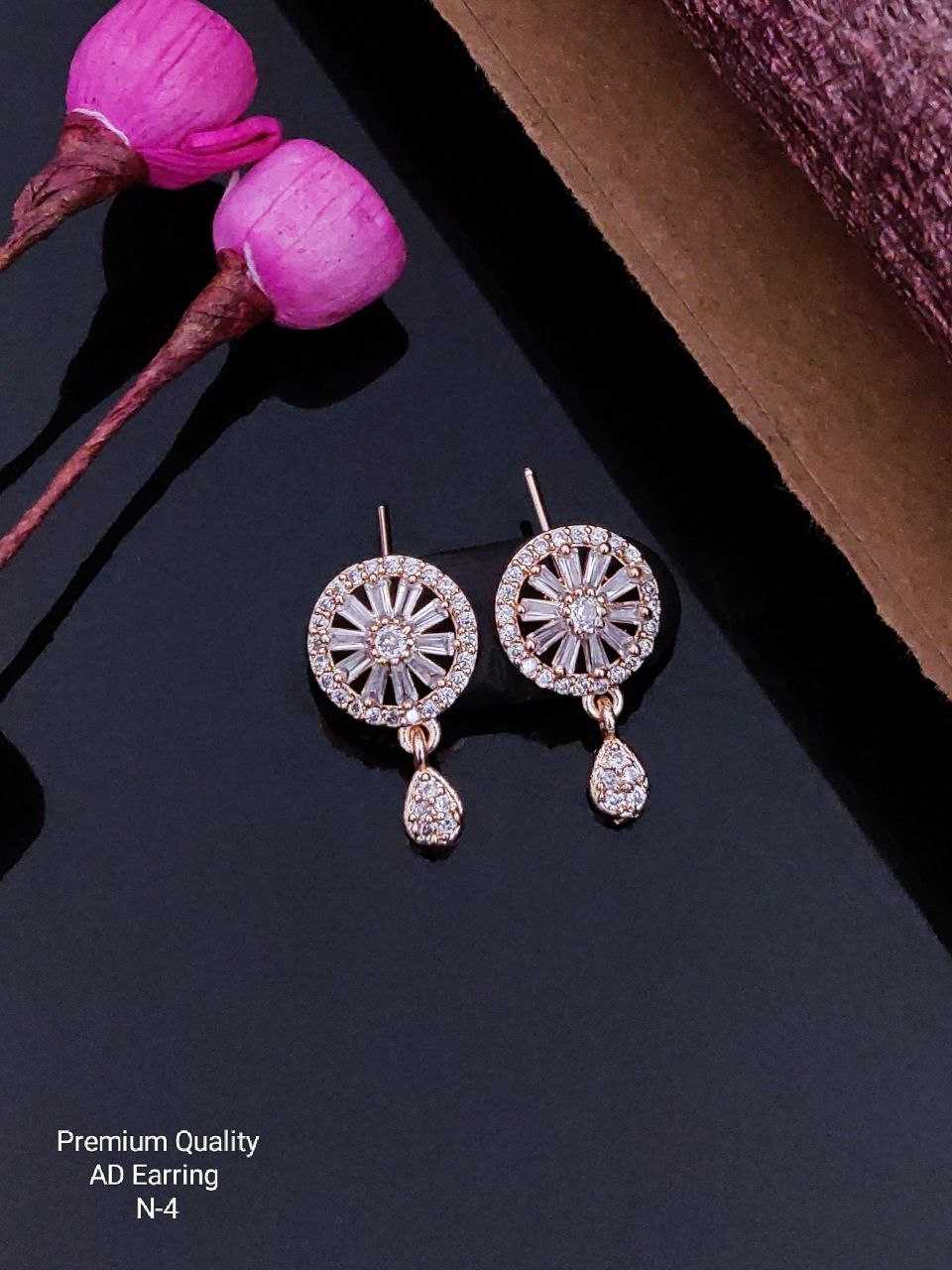 YNF BRASS KESH193 ROR84 B WOMENS JEWELLERY WHOLESALE FANCY EARRINGS AD DIAMOND EARRINGS MANUFACTURER