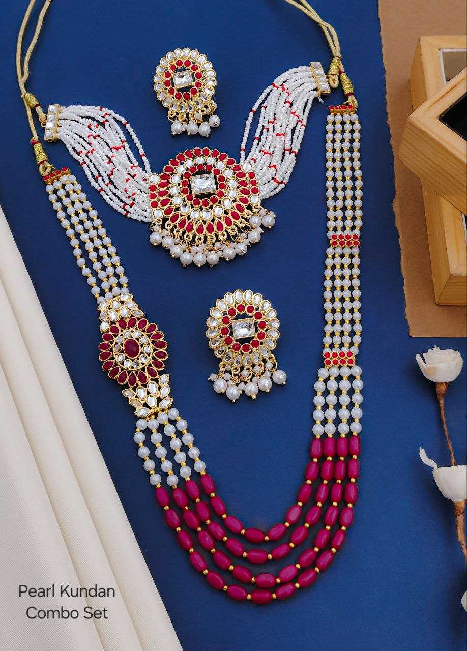 YNF BRASS KESH193 ROR85 WOMENS JEWELLEY WHOLESALE LONG SETS KUNDAN NECKLACES SET MANUFACTURER