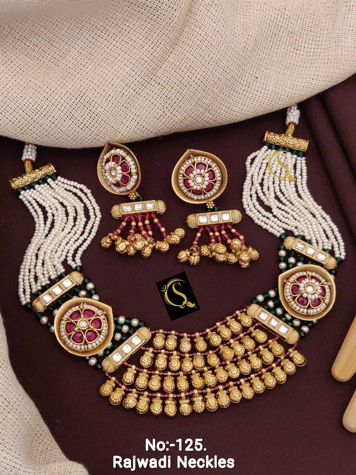 YNF BRASS RAJWADI56 WOMENS JEWELLERY WHOLESALE RAJWADI CHOKER NECKLACES SET MANUFACTURER