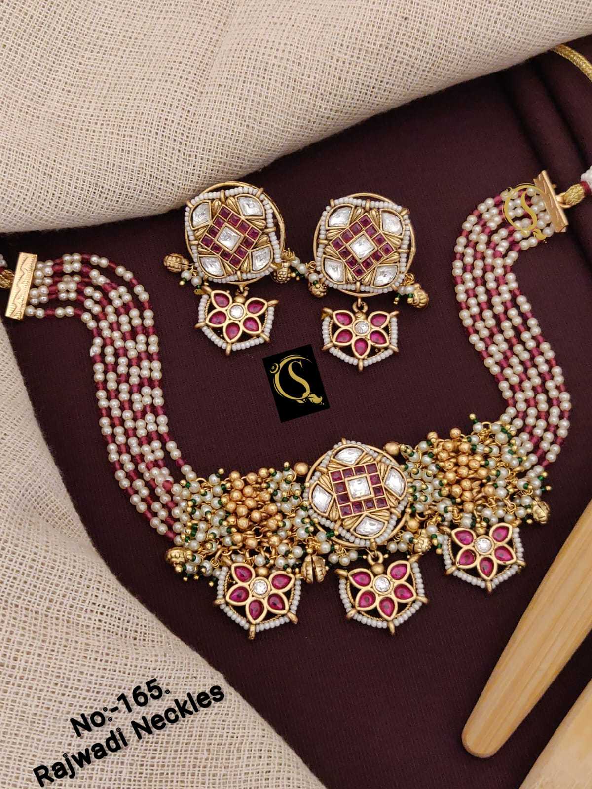 YNF BRASS RAJWADI57 WOMENS JEWELLERY WHOLESALE RAJWADI CHOKER NECKLACES SET MANUFACTURER