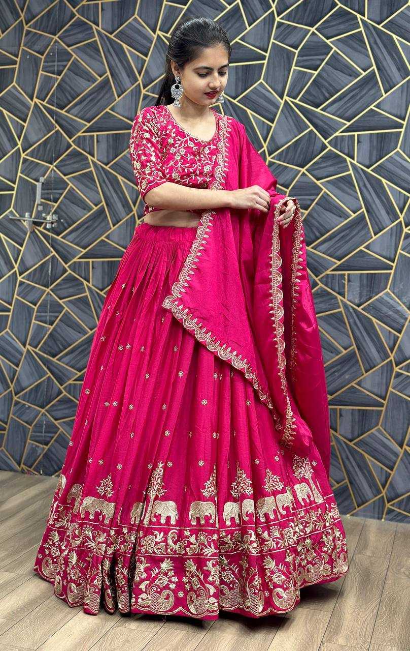 YNF CHINON KESH120 075 LEHENGAS WHOLESALE SILK TRADITIONAL EMBROIDERED LEHENGAS MANUFACTURER