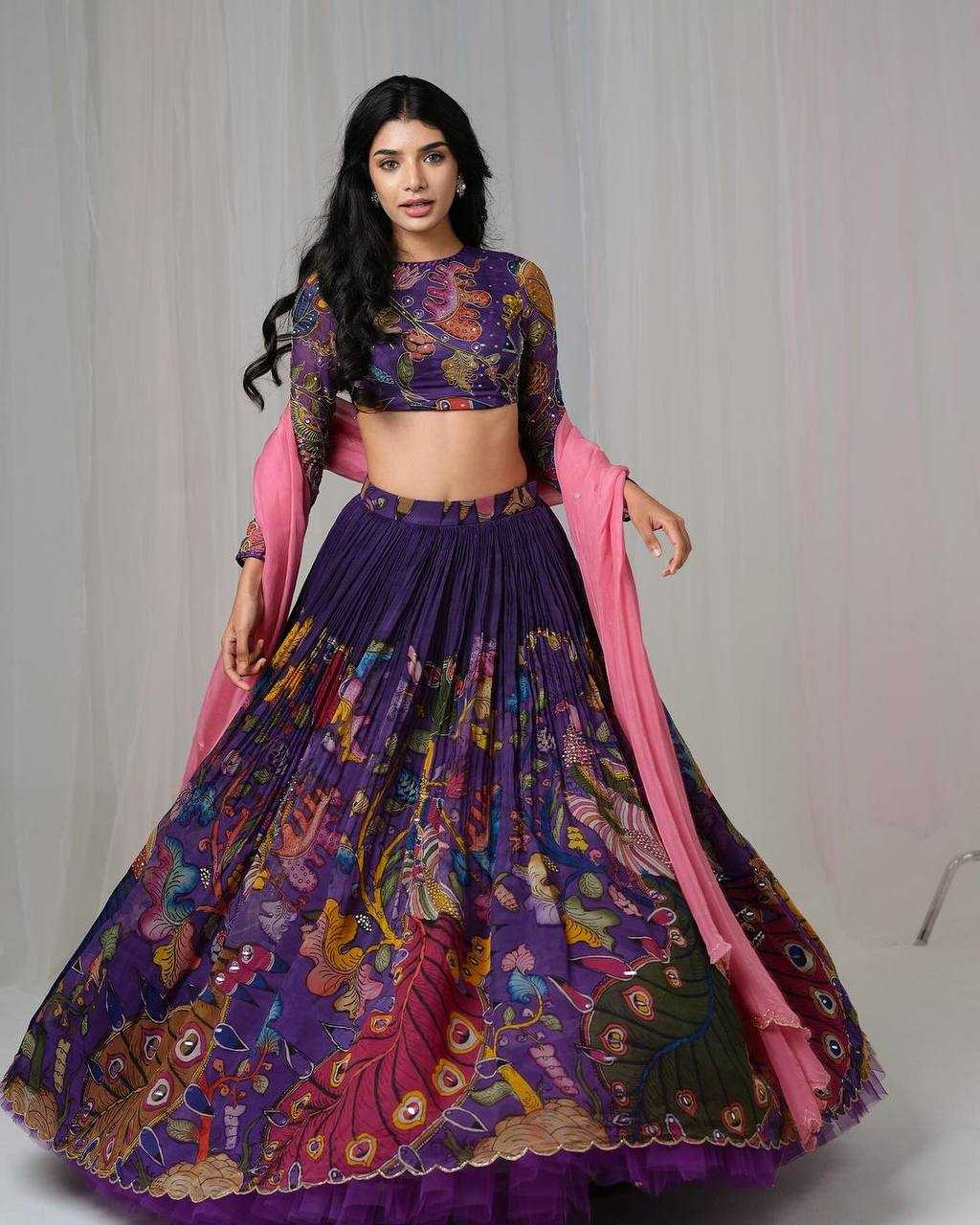 YNF CHINON KESH163 39 LEHENGAS WHOLESALE KALAMKARI PRINTED TRADITIONAL LEHENGAS MANUFACTURER