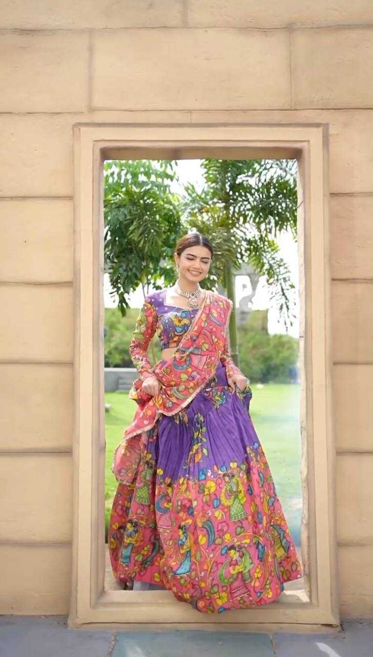 YNF CHINON KESH163 40 LEHENGAS WHOLESALE KALAMKARI PRINTED TRADITIONAL LEHENGAS MANUFACTURER