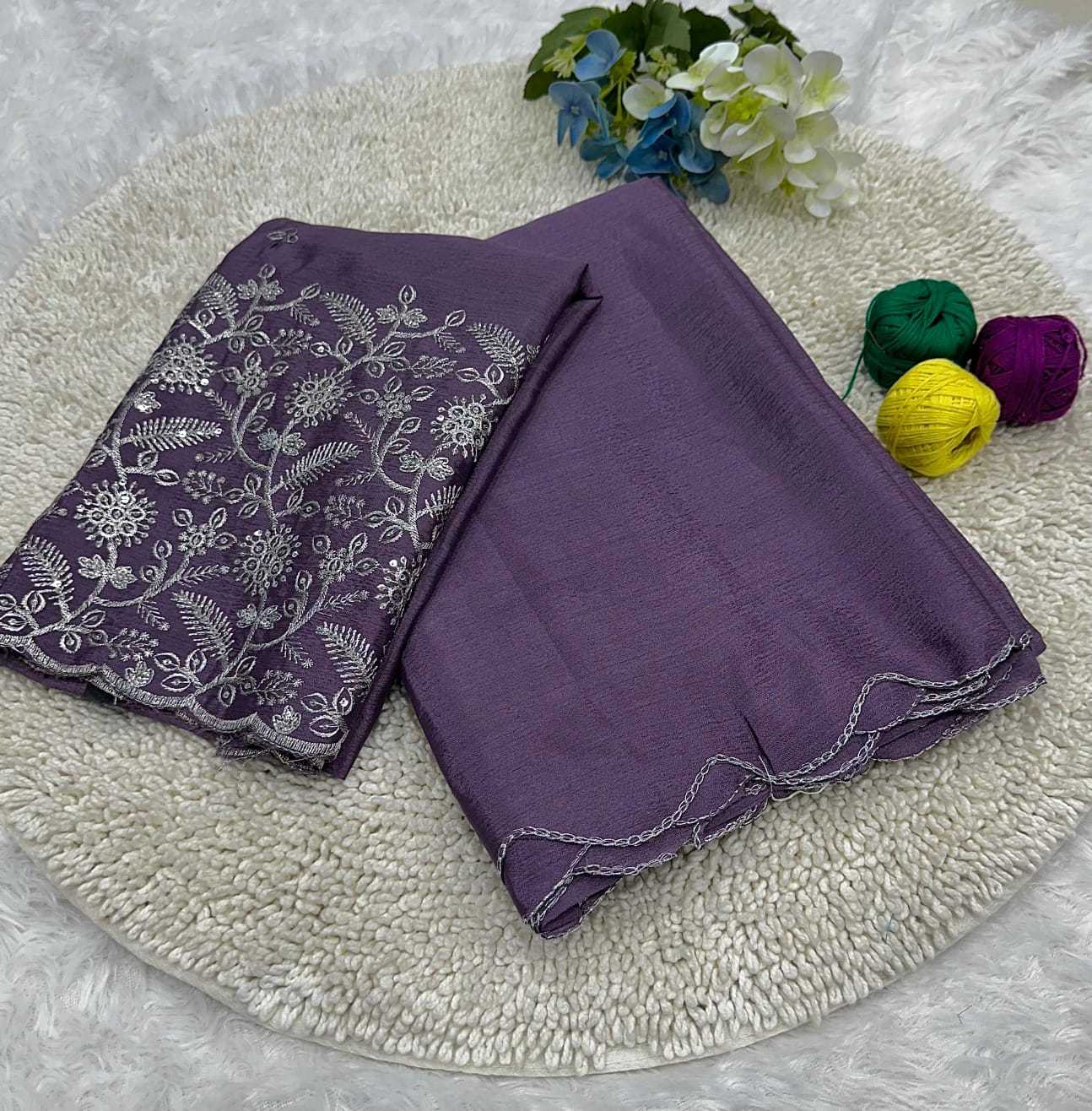 YNF CHINON RIN171 503 SAREES WHOLESALE FANCY PLAIN SOLID CUTWORK LADIES SAREES MANUFACTURER