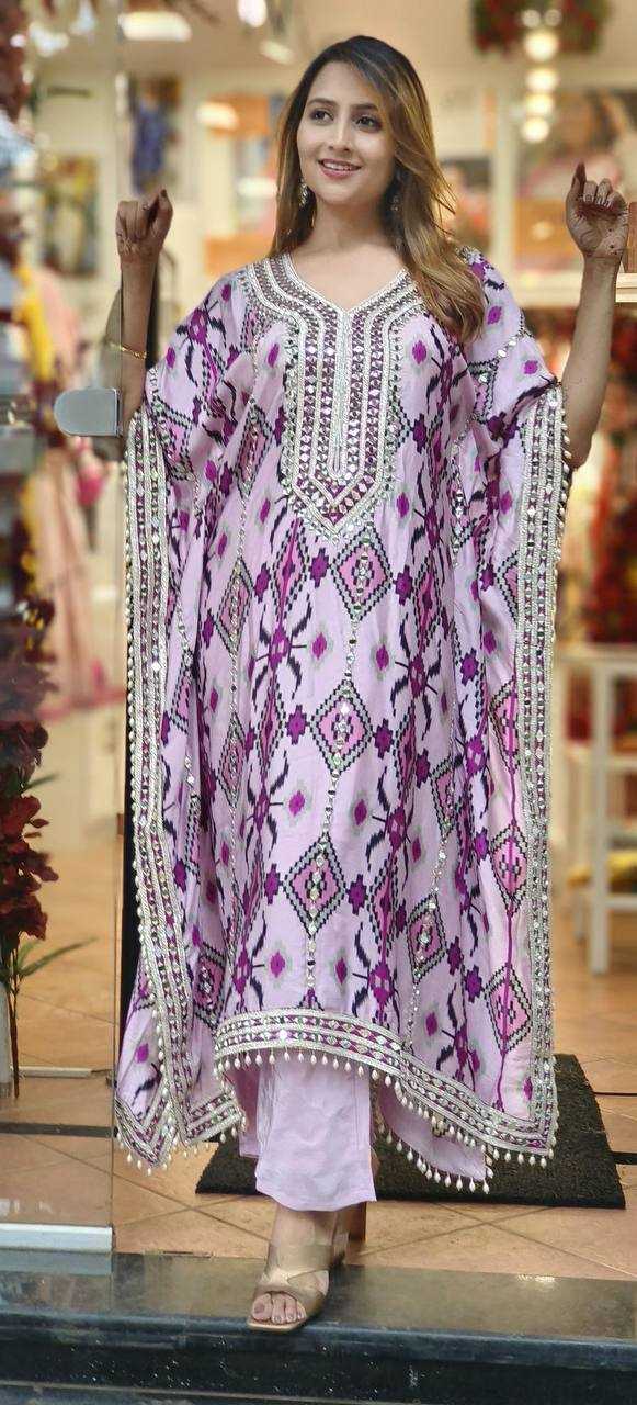 YNF CHINON SILK KESH128 395 ISLAMIC CLOTHING WHOLESALE KAFTAN MANUFACTURER