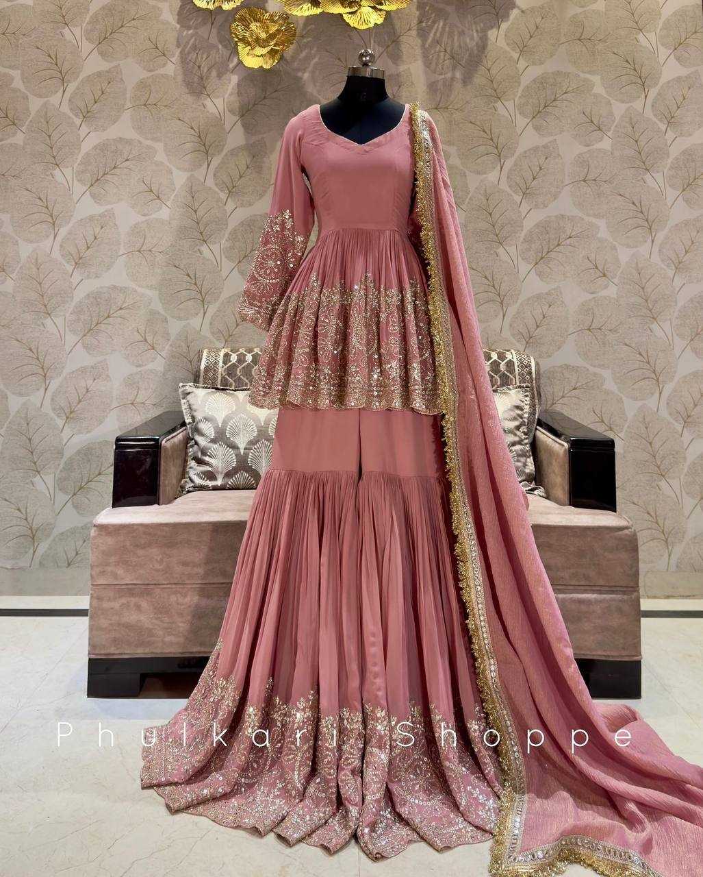 YNF FAUX GEORGETTE KESH156 1125 SUITS & DRESSES WHOLESALE SHARARA SALWAR EMBROIDERED GEORGETTE LADIES PARTY WEAR WEDDING SUITS MANUFACTURER