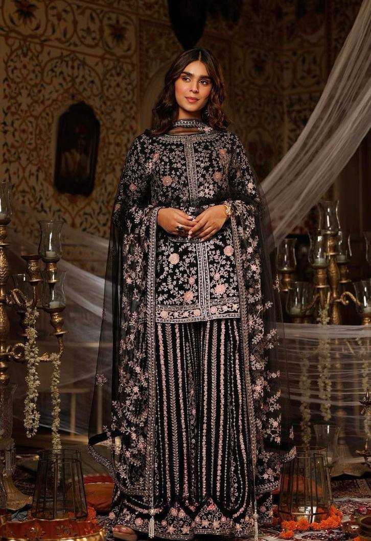 YNF FAUX GEORGETTE KESH157 1611 SUITS & DRESSES WHOLESALE SHARARA SALWAR EMBROIDERY GEORGETTE LADIES PARTY WEAR WEDDING SUITS MANUFACTURER