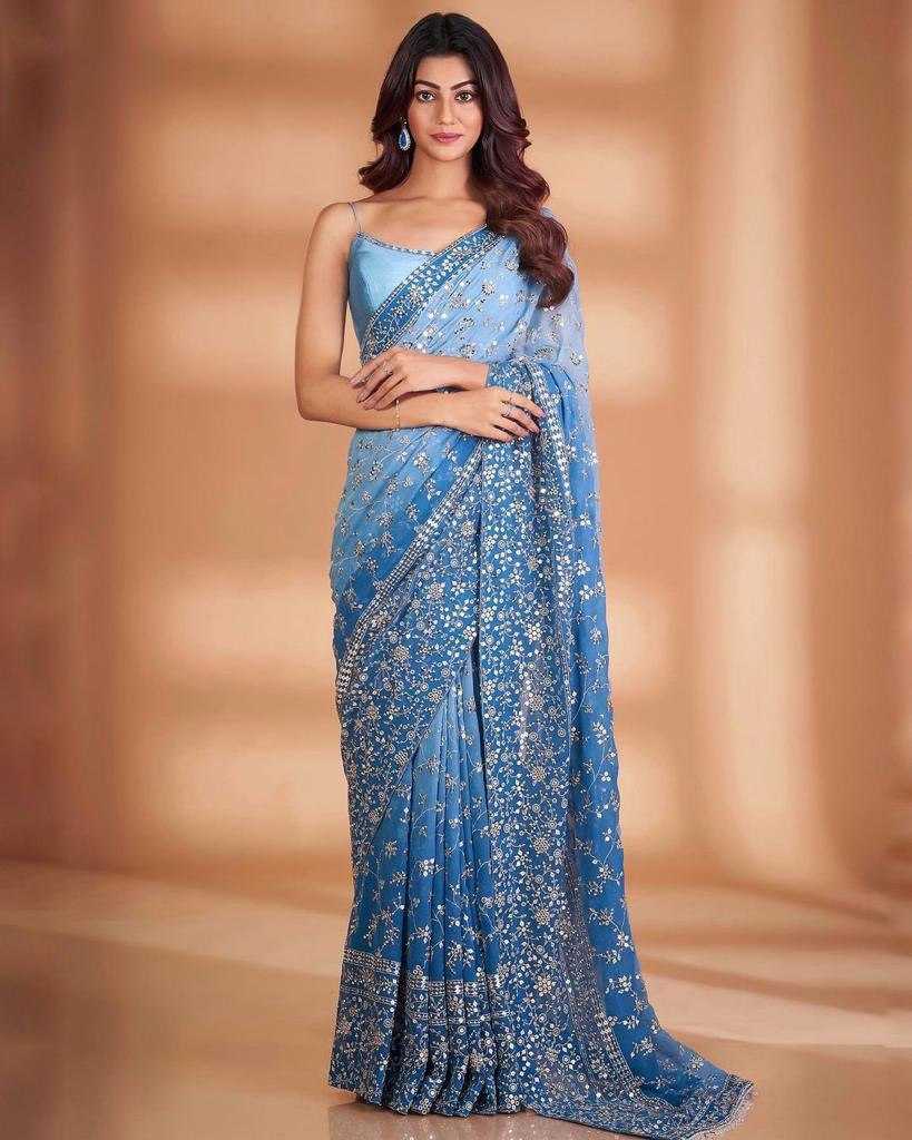 YNF GEORGETTE RIN134 0173 SAREES WHOLESALE PARTY WEAR GEORGETTE SEQUENCE WORK EMBROIDERED DIWALI COLLECTIONS SAREES MANUFACTURER