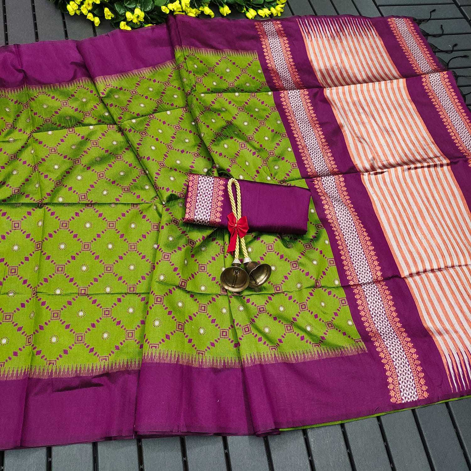 YNF HANDLOOM SILK KESH171 SALAR IKKAT 4 SILK SAREES WHOLESALE HANDLOOM TRADITIONAL IKAT SAREES MANUFACTURER