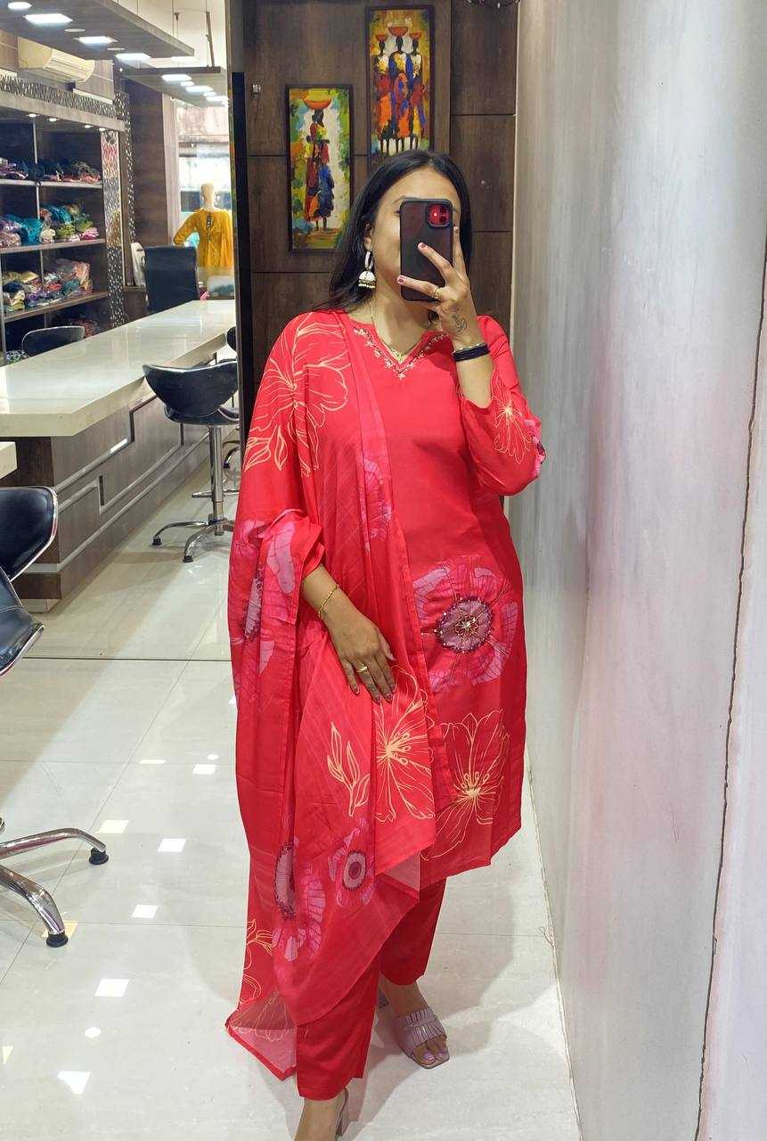 YNF MUSLIN SILK RIN131 KARWACHAUTH SUITS & DRESSES WHOLESALE LADIES PRINTED EMBROIDERED SILK LADIES SILK WEDDING SUITS MANUFACTURER