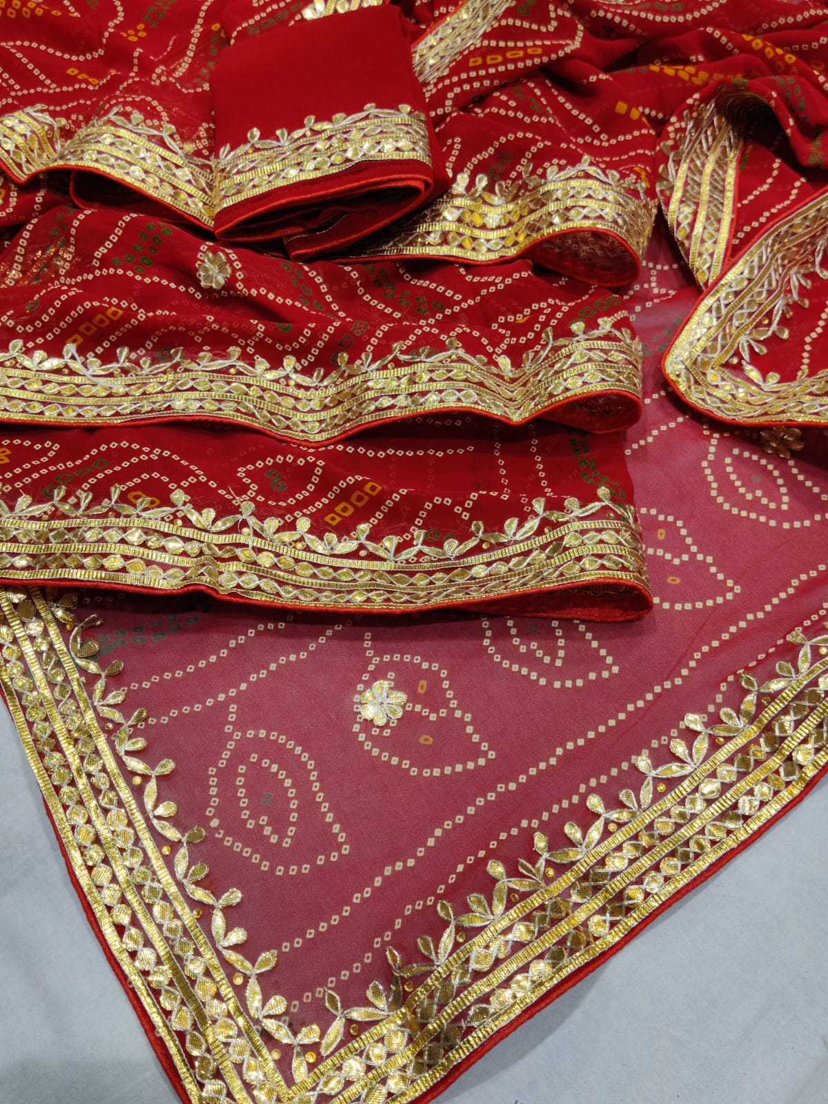 YNF PURE JORHAT RIN152 NSD10 SAREES WHOLESALE GOTA PATTI ZARI BORDER WORK PRINTED GOTA WORK SAREES MANUFACTURER