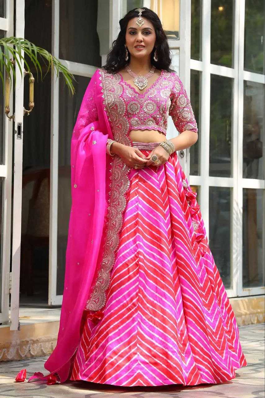 YNF PURE MASLIN SILK KESH176 90 LEHENGAS WHOLESALE SILK PRINTED EMBROIDERED LEHENGA WITH DUPATTA LEHENGA WITH BLOUSE PINK LEHENGAS MANUFACTURER