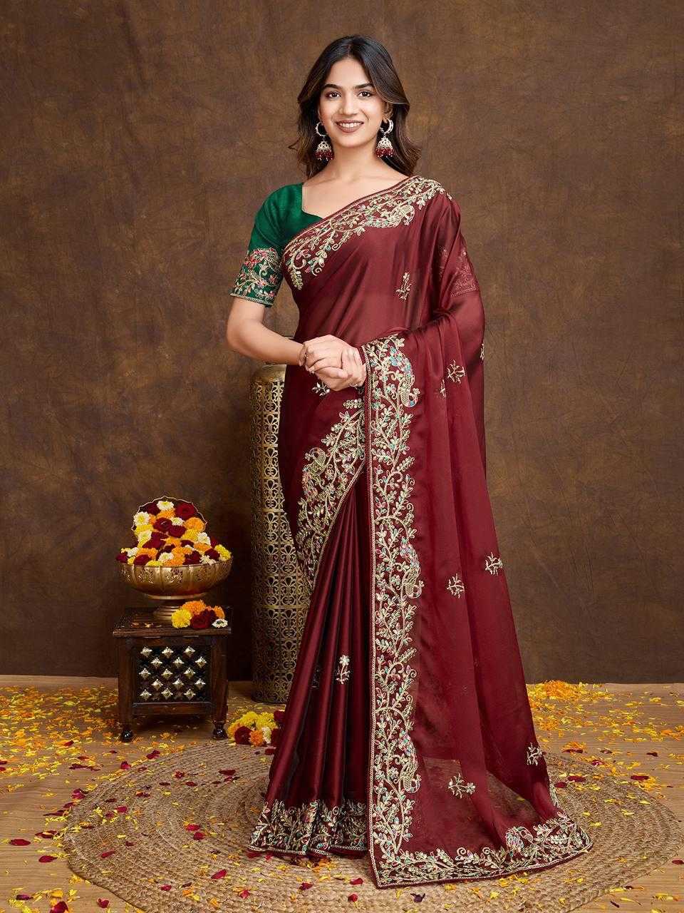 YNF RANGOLI SILK RIN188 Asopalav SAREES WHOLESALE DESIGNER WORK EMBROIDERED DIWALI COLLECTIONS WEDDING SAREES MANUFACTURER