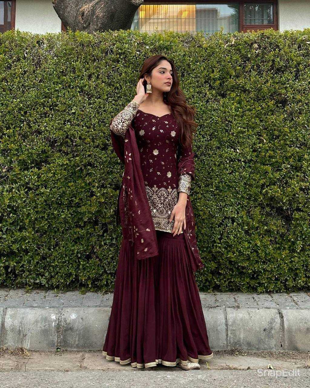 YNF SHINON SILK KESH146 5006 SUITS & DRESSES WHOLESALE SHARARA SALWAR EMBROIDERY LADIES SILK LADIES PARTY WEAR ZARI WORK SUITS  MANUFACTURER