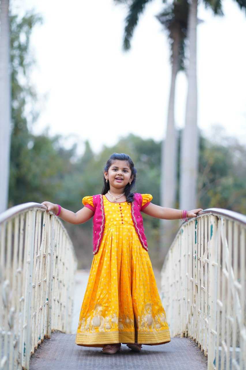 YNF VISCOSE KESH109 RRKT29 KIDS WEAR WHOLESALE KIDS GOWNS MANUFACTURER