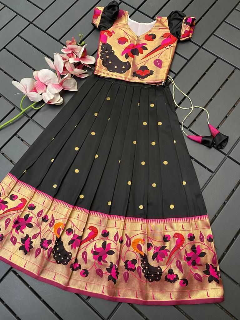 YNF ZARI SILK RIN192 7903 KIDS WEAR WHOLESALE KIDS LEHENGAS MANUFACTURER