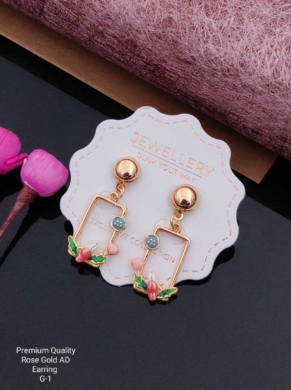 YNF BRASS KESH193 ROR105 WOMENS JEWELLERY WHOLESALE FANCY EARRINGS MANUFACTURER