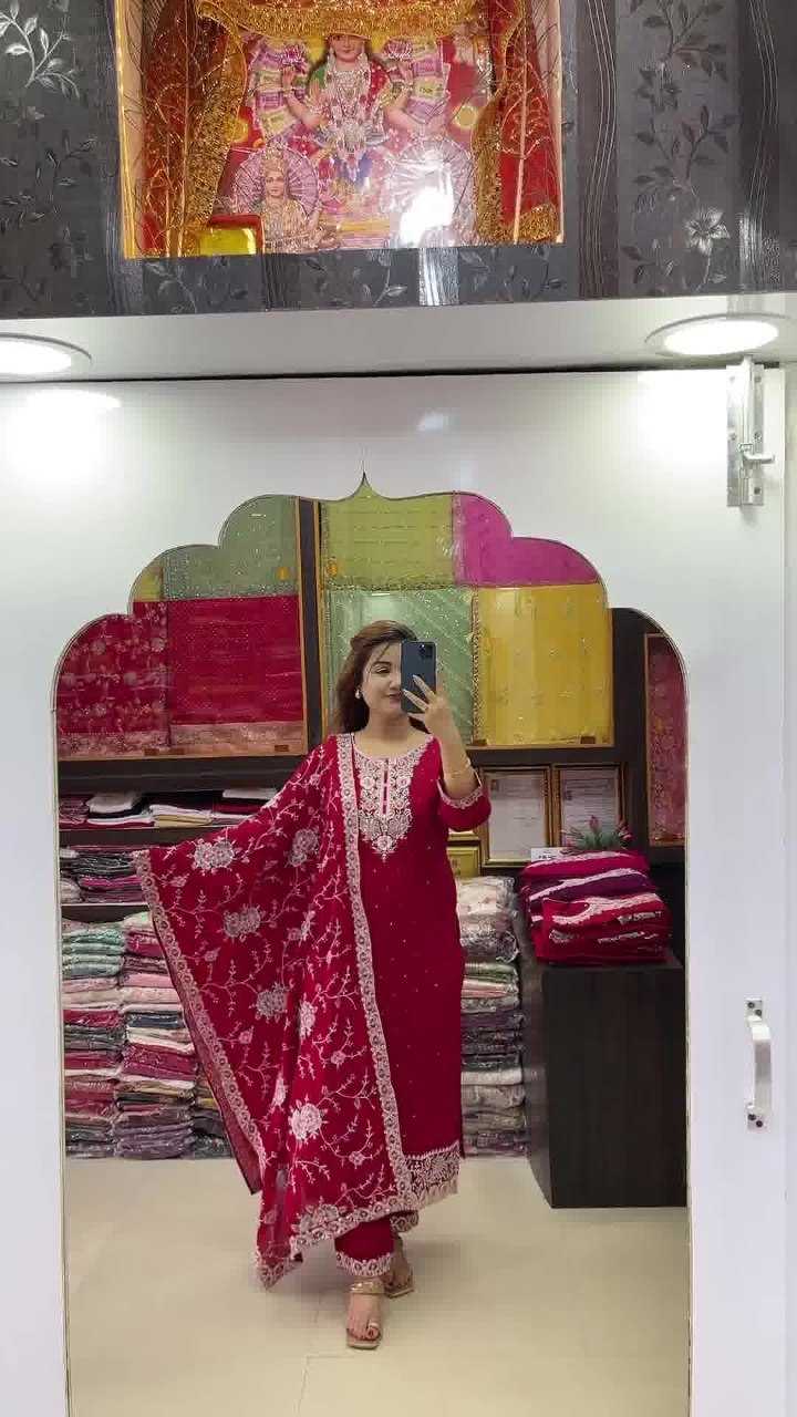 YNF CHINON KESH164 G72 SUITS & DRESSES WHOLESALE EMBROIDRY LADIES LONG KURTI RED SALWAR SUITS MANUFACTURE