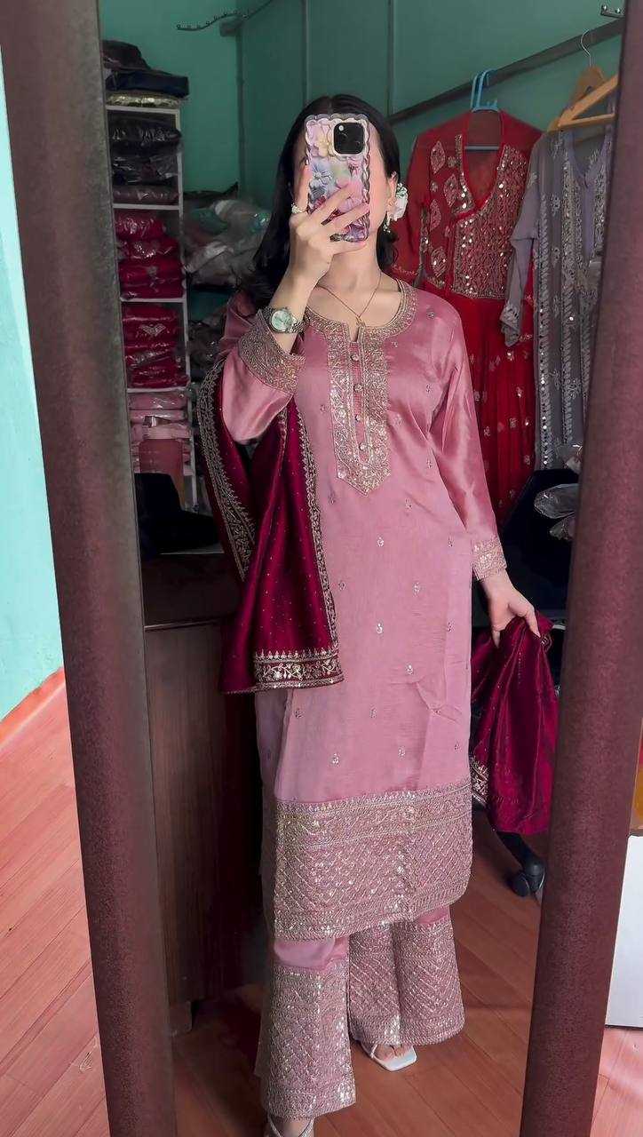 YNF CHINON KESH164 G76 SUITS & DRESSES WHOLESALE EMBROIDERY LONG KURTI PINK SALWAR SUITS MANUFACTURE