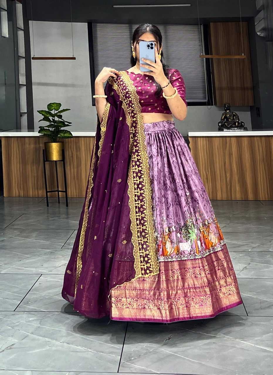 YNF DOLA SILK RIN119 7110 LEHENGAS WHOLESALE FANCY SILK WEDDING PRINTED LEHENGAS MANUFACTURER