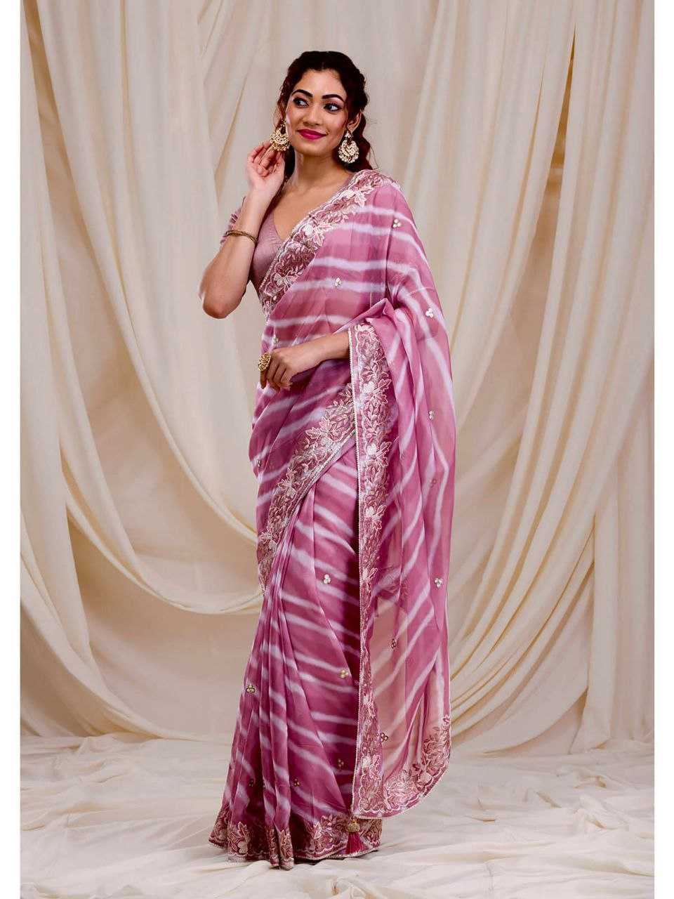 YNF GEORGETTE KESH188 9161 SAREES WHOLESALE PRINTED GEORGETTE EMBROIDERED SAREES WITH BLOUSE MANUFACTURER