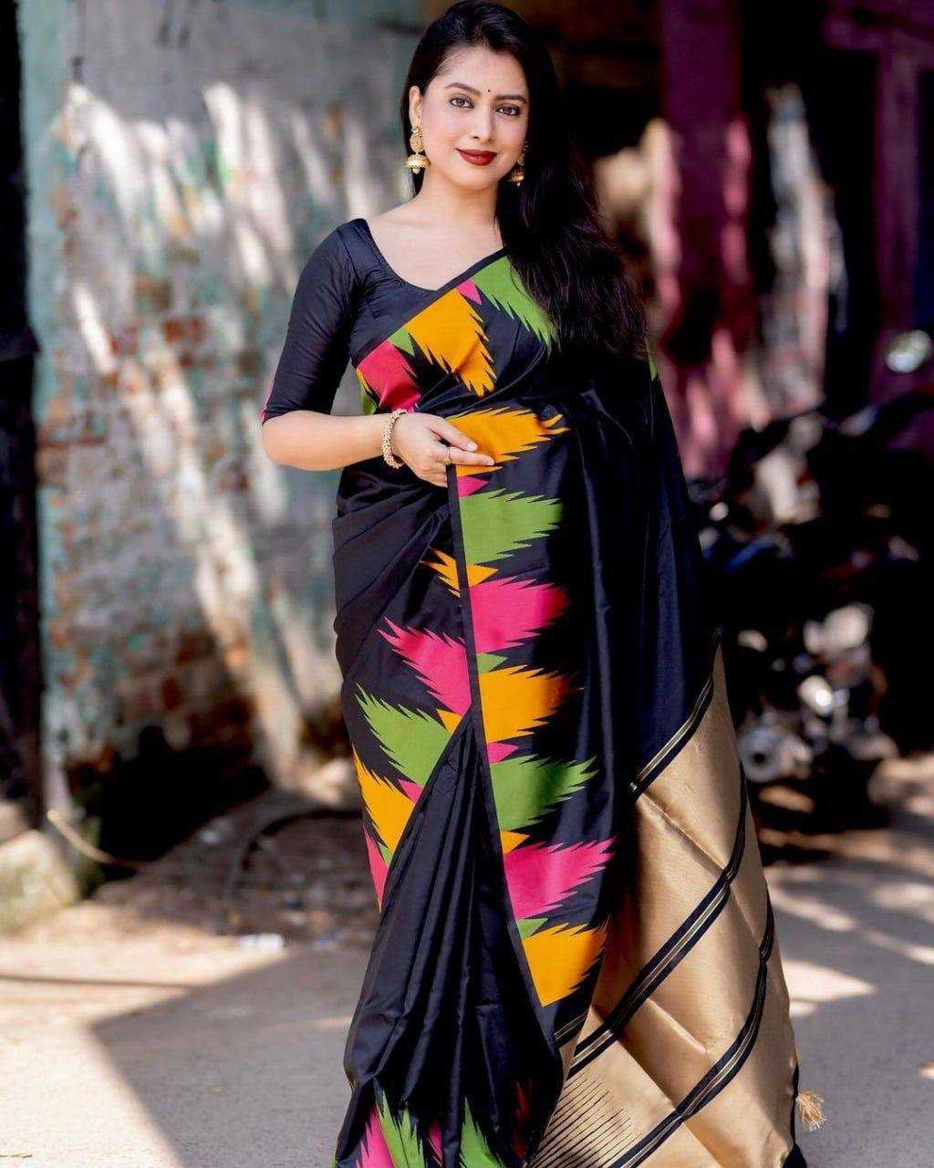 YNF LICHI SILK RIN179 769 SAREES WHOLESALE LADIES SILK BLACK ZARI BORDER WORK SAREES MANUFACTURER