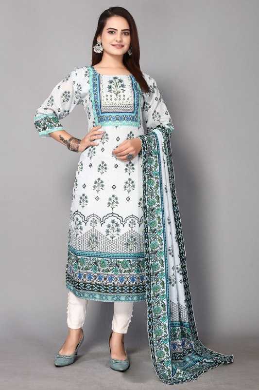 YNF MUSLIN KESH164 G63 SUITS & DRESSES WHOLESALE PRINTED LONG KURTI WHITE SALWAR SUITS MANUFACTURE