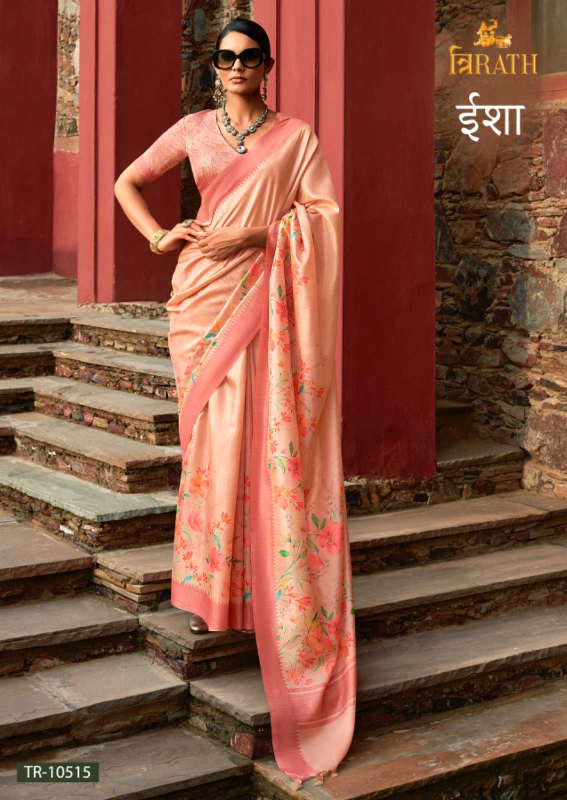 YNF PURE SILK TRIRATH KESH235 ISHA CLOTHING BRANDS WHOLESALE SAREES MANUFACTURER   