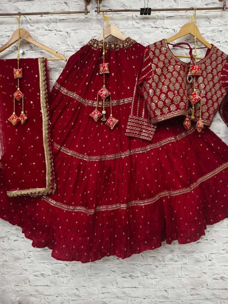 SATIN LEHENGA