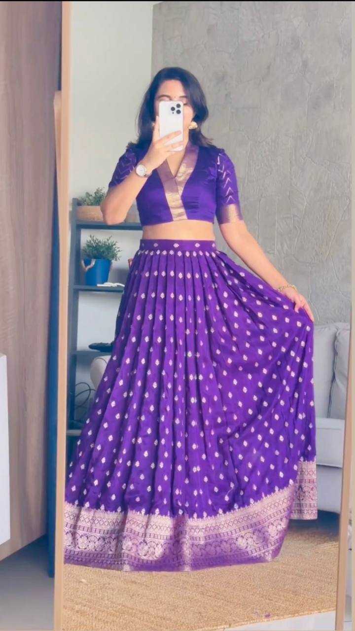 YNF SILK KESH224 188 LEHENGAS WHOLESALE FANCY TRADITIONAL SILK LEHENGA WITH BLOUSE PURPLE LEHENGAS MANUFACTURER