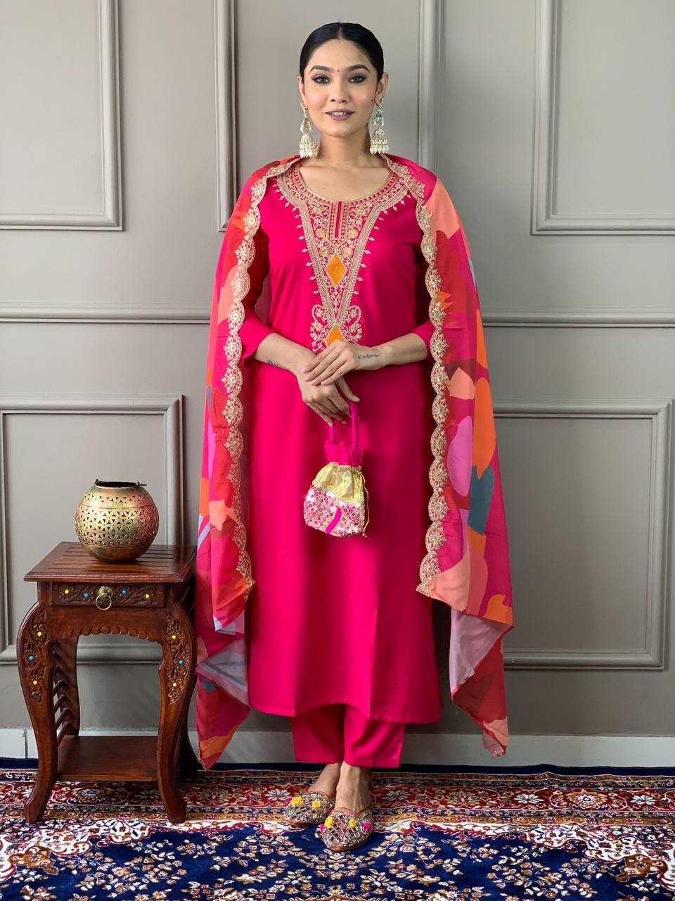 YNF SILK RIN200 546 SUITS & DRESSES WHOLESALE SILK LONG KURTI PINK SALWAR SUITS MANUFACTURE