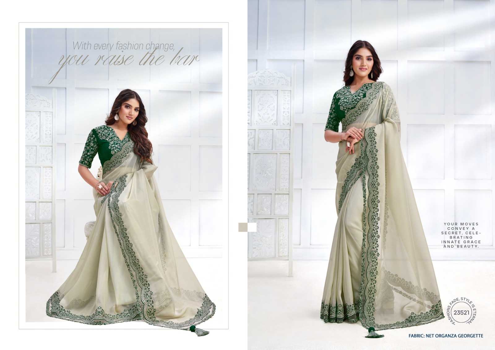 YNF ATTACHED MAHOTSAV KESH236 MOHMANTHAN 23521 CLOTHING BRANDS WHOLESALE SAREES MANUFACTURER