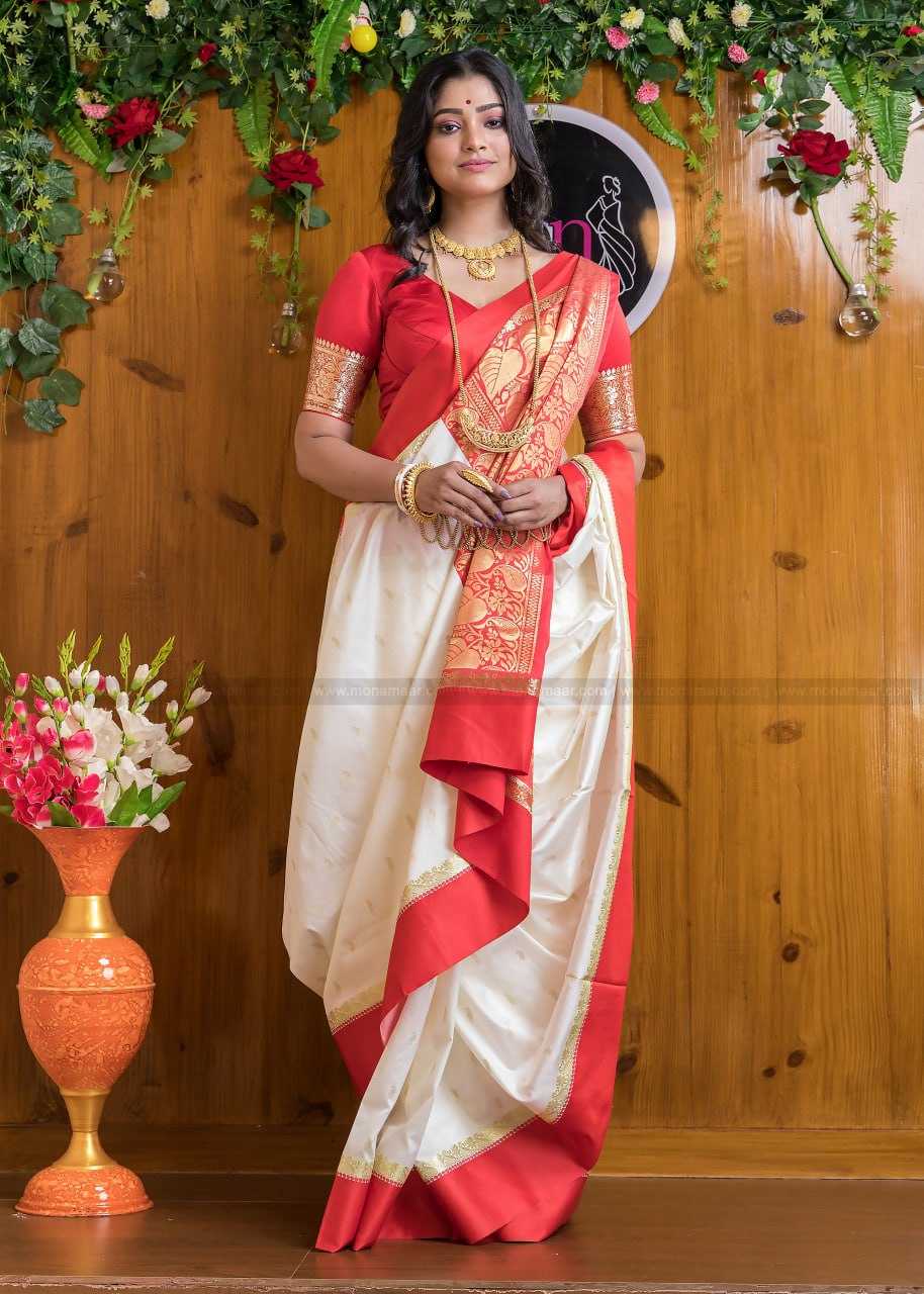 YNF BANARASI SOFT SILK RIN132 156 SILK SAEES WHOLESALE BANARASI SILK WHITE SILK TRADITIONAL SAREES MANUFACTURER