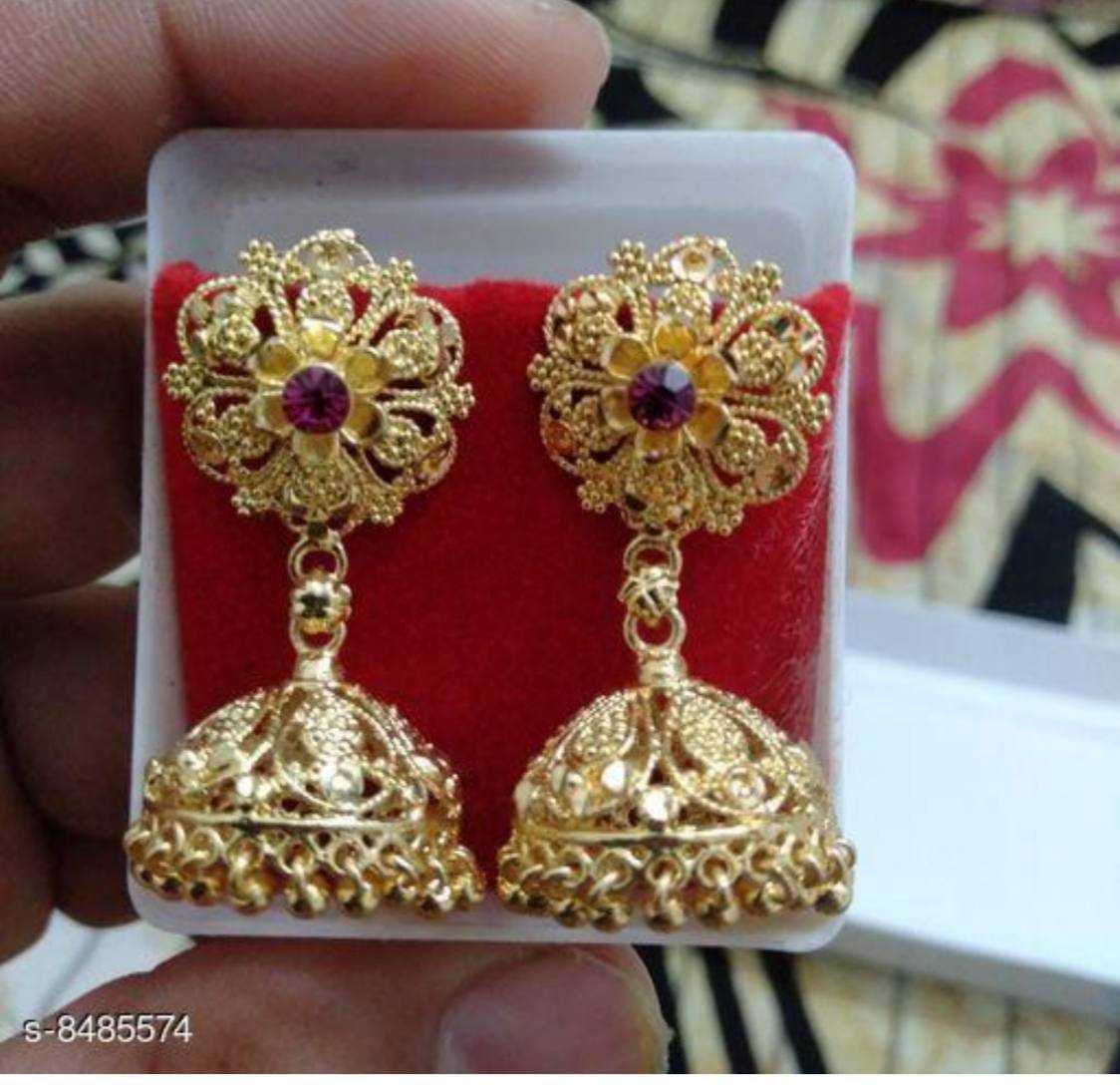 YNF BRASS KESH191 KAC341 A WOMENS JEWELLERY WHOLESALE KUNDAN JHUMKA EARRINGS MANUFACTURE