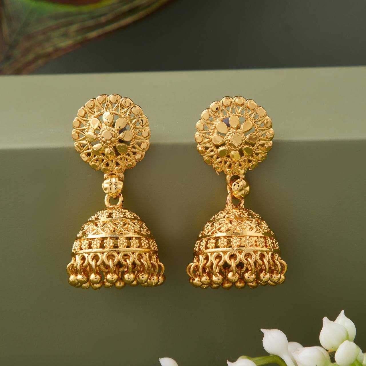 YNF BRASS KESH191 KAC341 B WOMENS JEWELLERY WHOLESALE KUNDAN JHUMKA EARRINGS MANUFACTURE