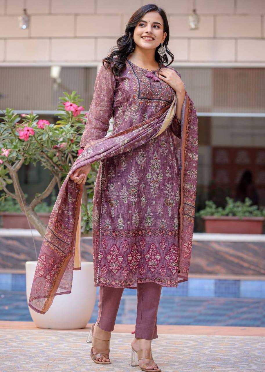 YNF CHANDERI SILK RIN131 012MANSA SUITS & DRESSES LADIES PRINTED CHANDERI LONG KURTI SUITS MANUFACTUR