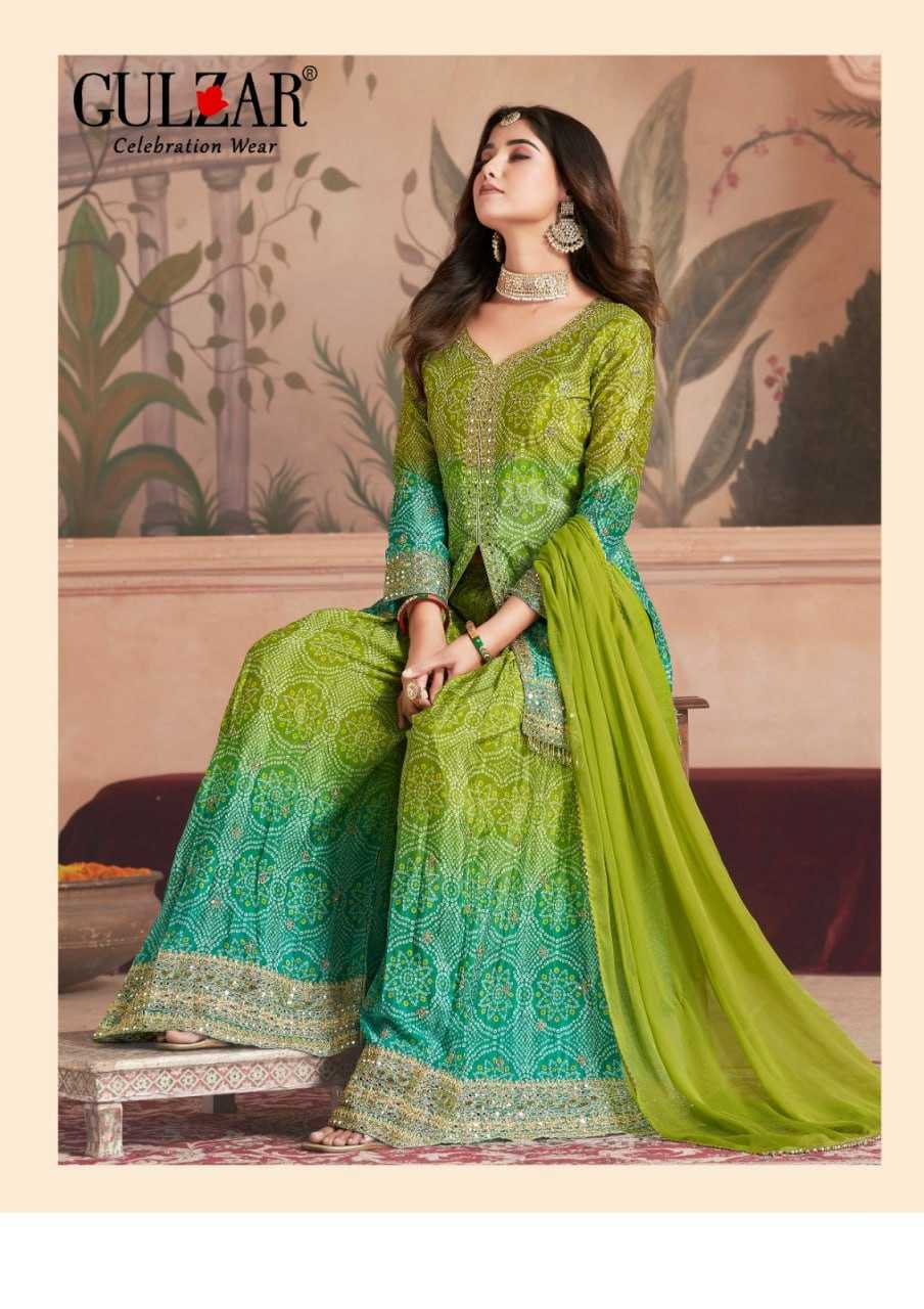 YNF CHINON Gulzar KESH233 2121 CLOTHING BRANDS WHOLESALE SUIT AND SHARARA MANUFACTURER