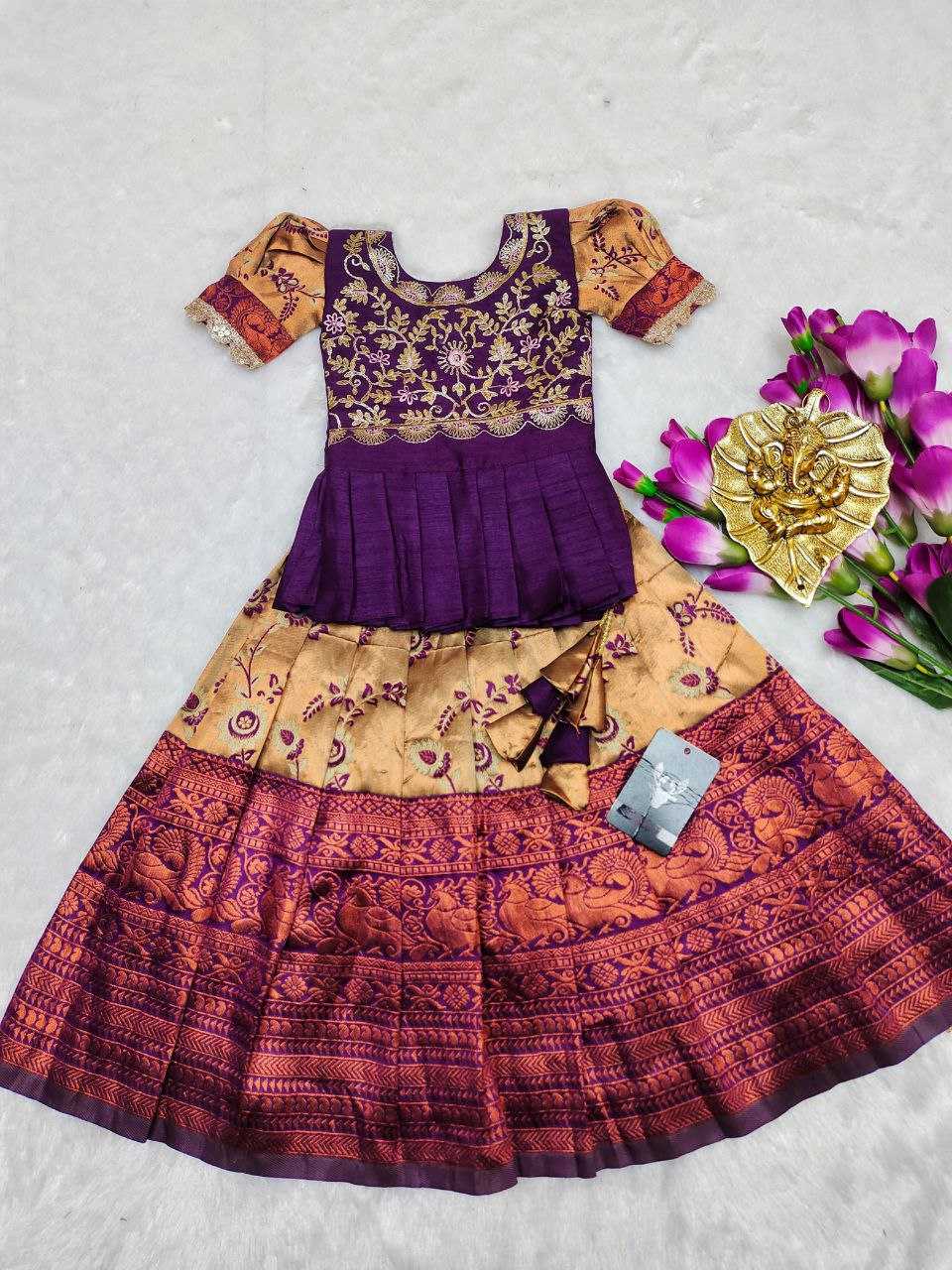 YNF CHINON SILK RIN161 RPVR18 KIDS WEAR WHOLESALE KIDS LEHENGA KIDS TRADITIONAL OUTFITS KIDS LEHENGA CHOLI KIDS FESTIVE WEAR KIDS WEDDING OUTFITS MANUFACTURER