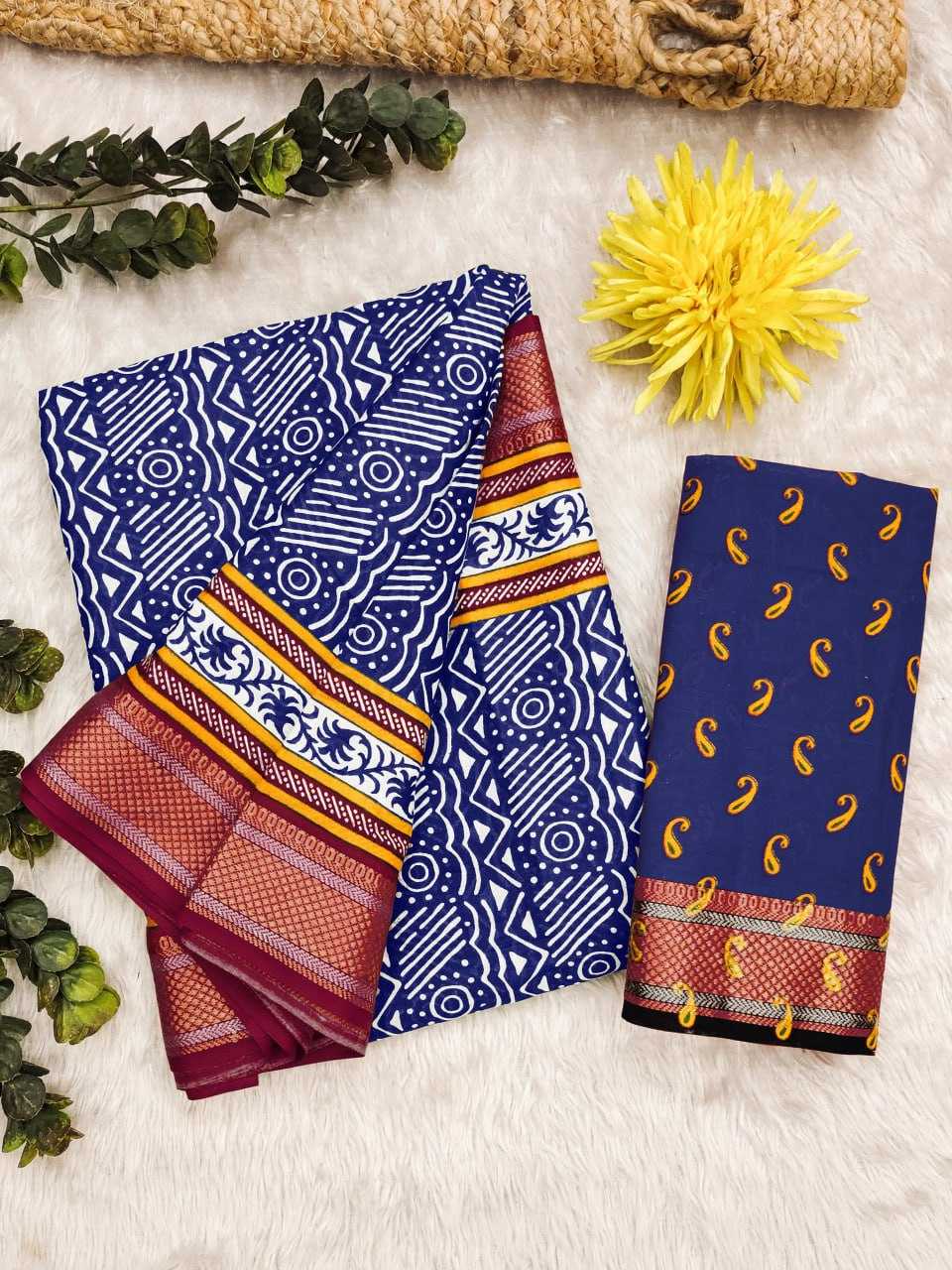 YNF COTTON KESH244 AJRAKH3 SAREES WHOLESALE PRINTED COTTON AJRAKH OFFICE WEAR SAREES MANUFACTURER