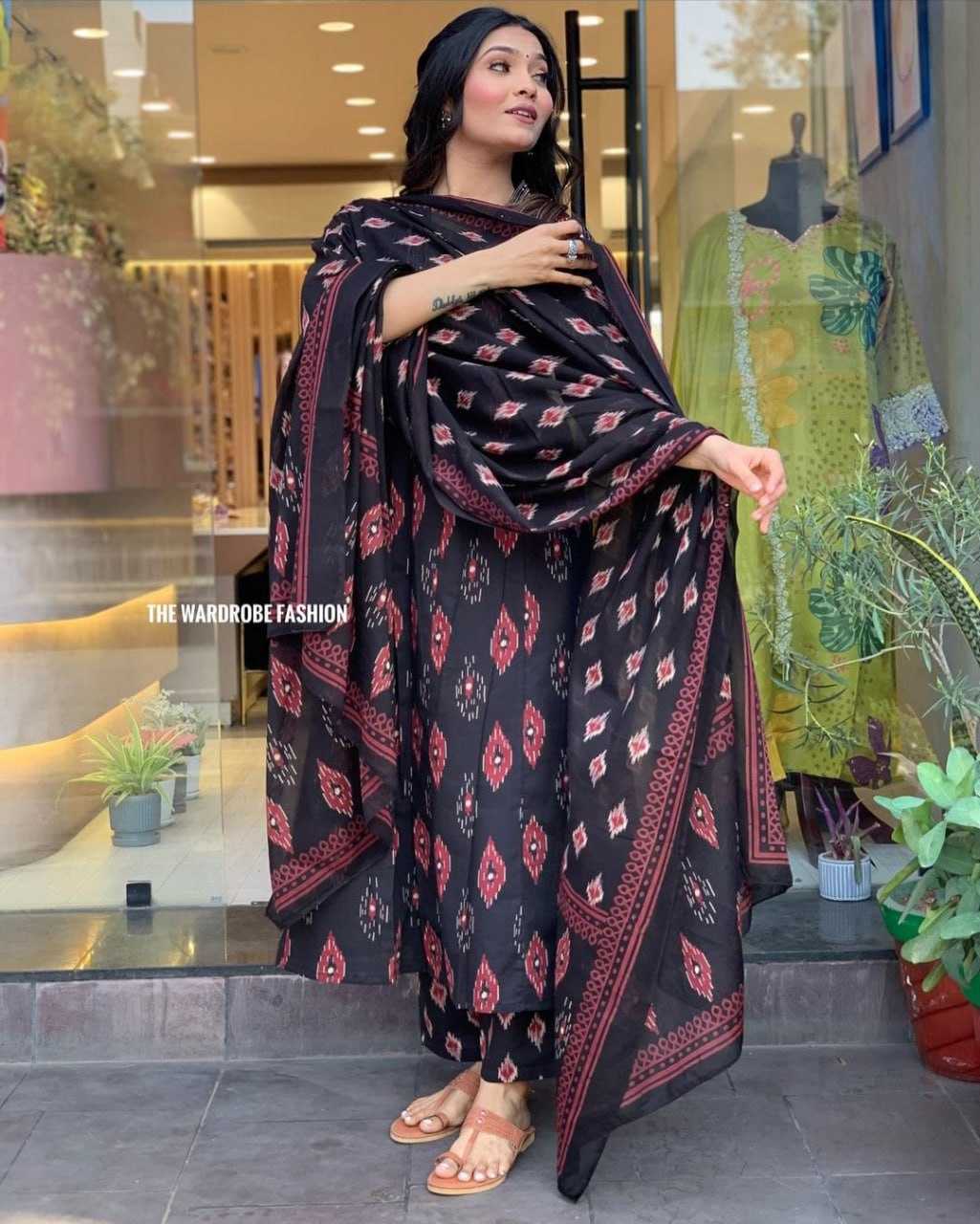 YNF COTTON RIN158 BlackMiror SUIT WHOLESALE LONG ANARAKLI COTTON PRINTED LADIES EMBROIDERY SUIT MANUFACTURER