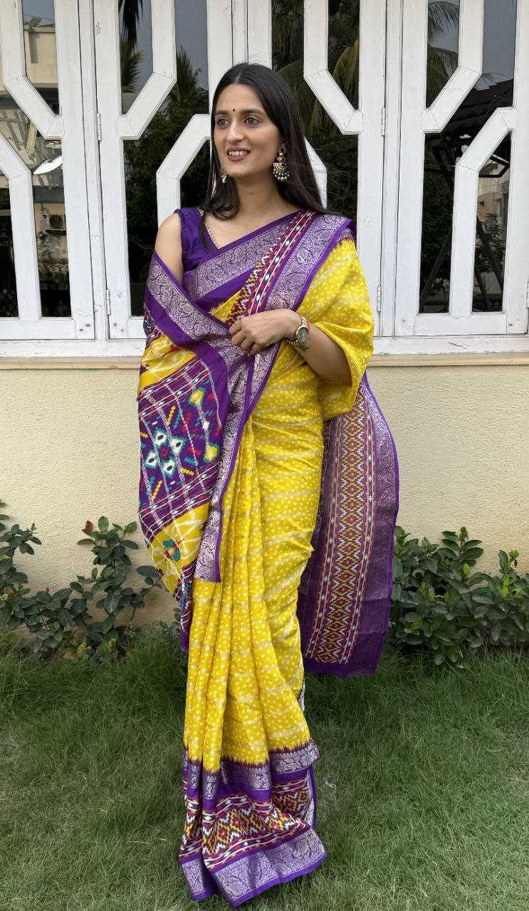 YNF COTTON SILK KESH117 RWC52 SAREES WHOLESALE HALDI OUTFITS COTTON BANDHANI YELLOW SAREES MANUFACTURER