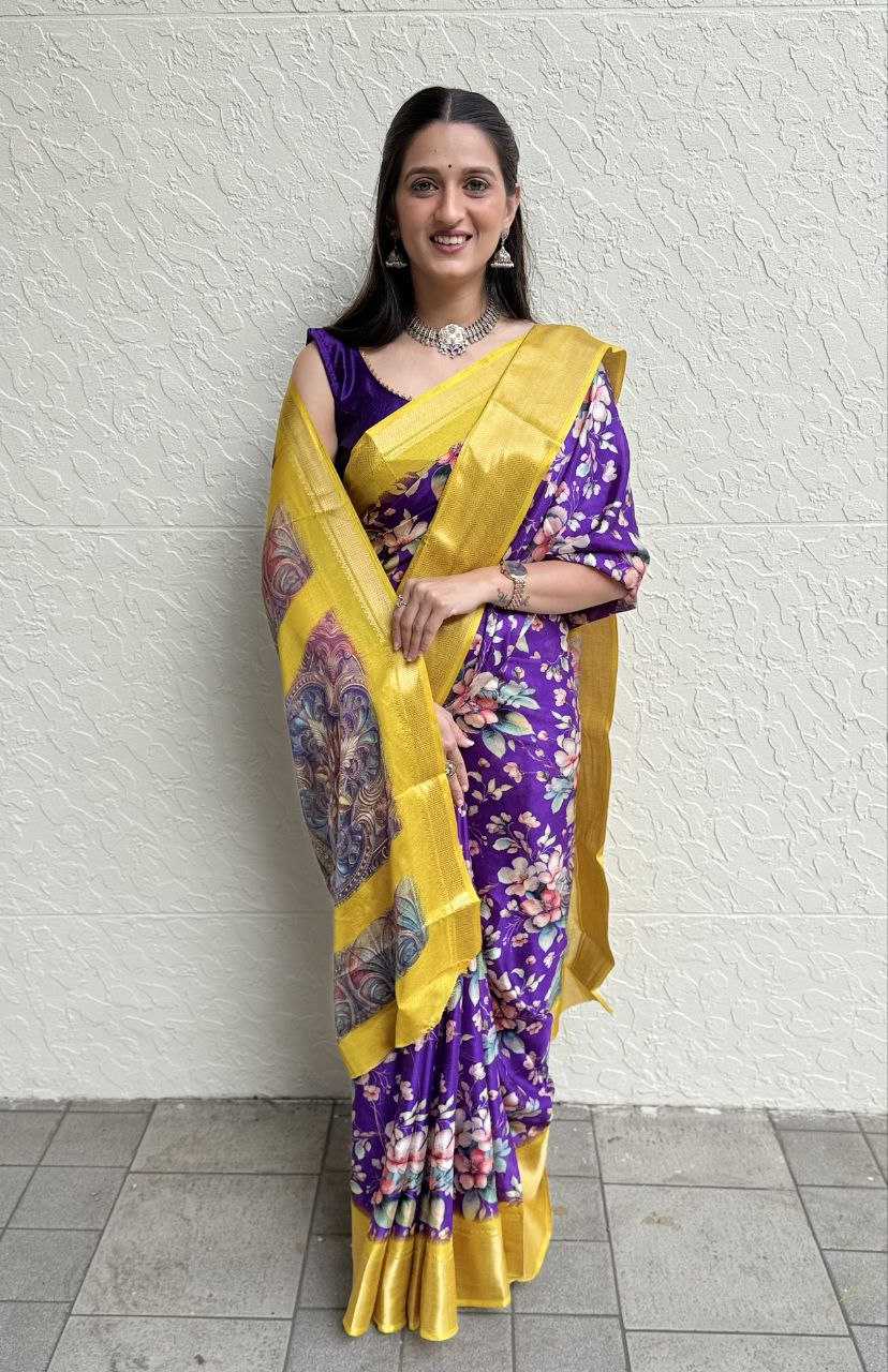 YNF DOLA SILK KESH117 RWC103 SILK SAREES WHOLESALE FESTIVAL SILK DOLA SILK ZARI BORDER SILK PRINTED SILK SAREES MANUFACTURER