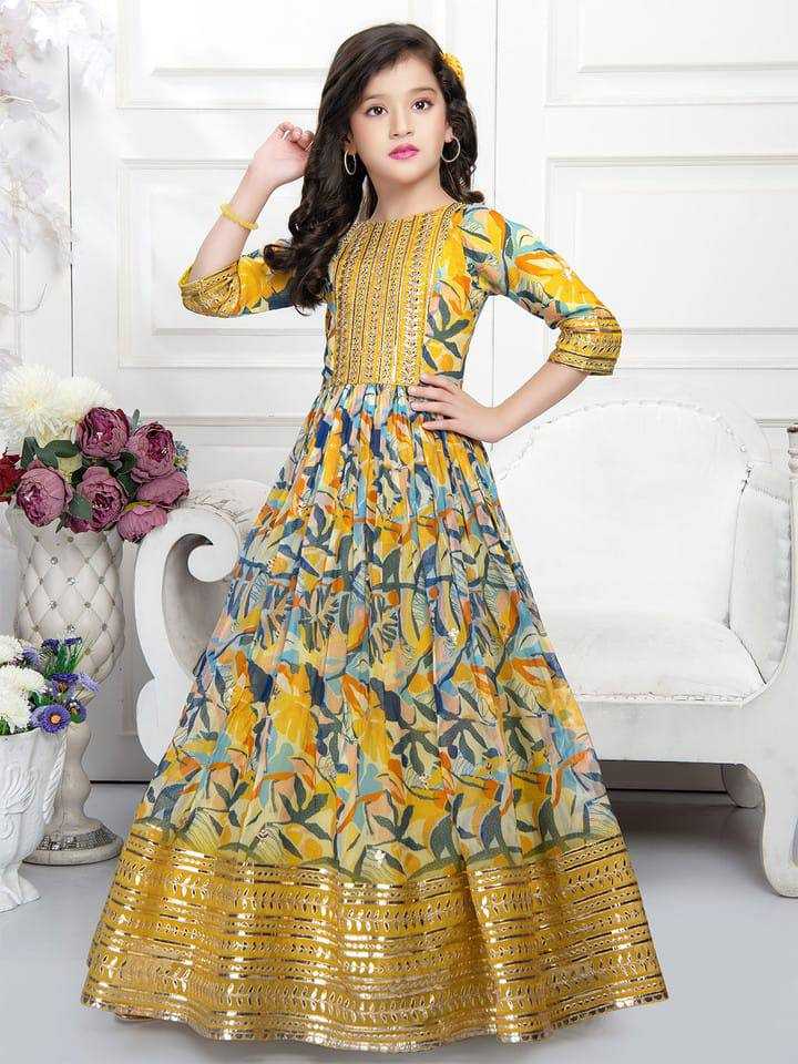 YNF FAUX GEORGETTE KESH168 MNT48 KIDS WEAR WHOLESALE KIDS GOWNS KIDS TRADITIONAL OUTFITS KIDS ETHNIC GOWNS KIDS FESTIVE WEAR  MANUFACTURER