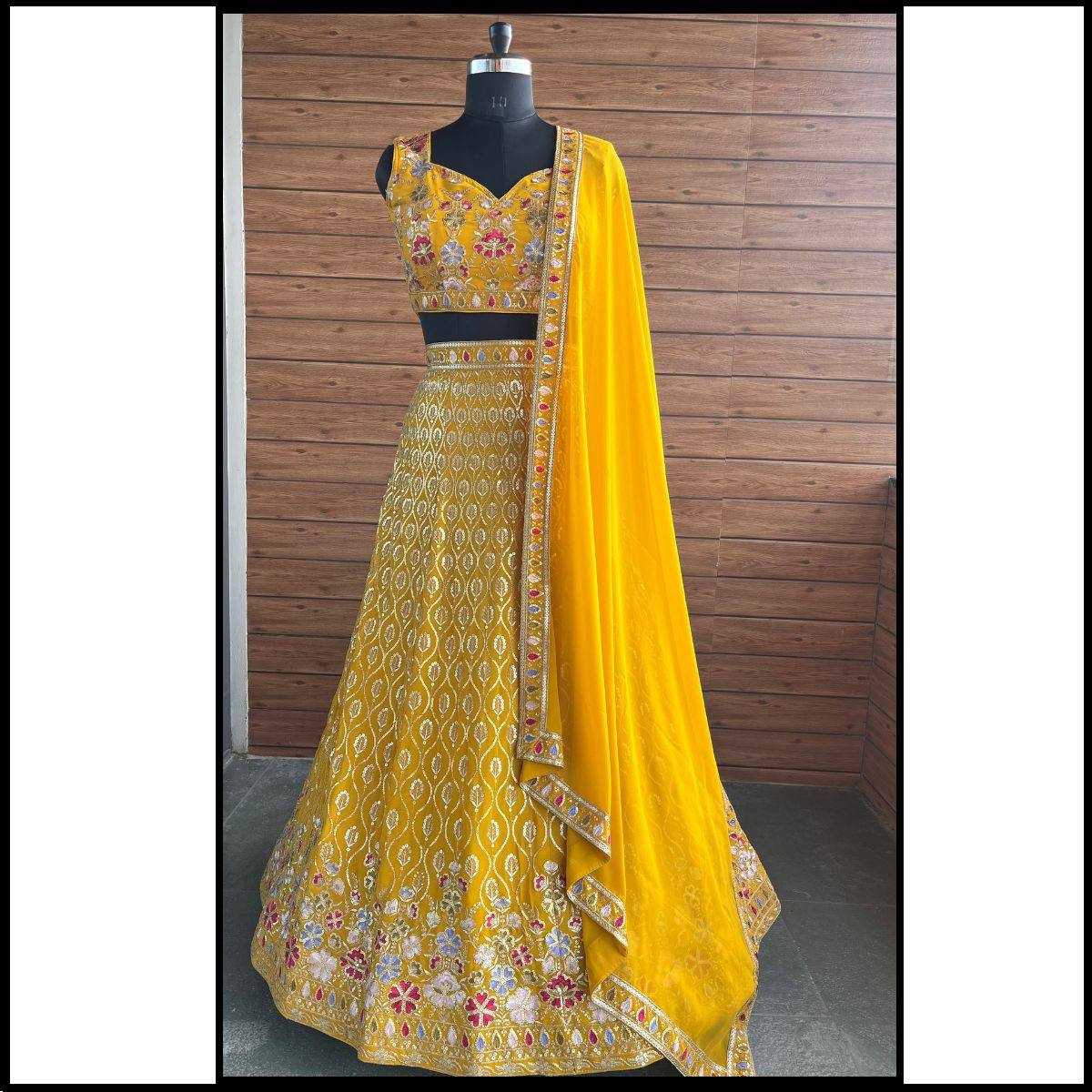 YNF FAUX GEORGETTE RIN131 2261 LEHENGAS WHOLESALE EMBROIDERY WEDDING GEORGETTE SEQUINS LEHENGAS MANUFACTURER