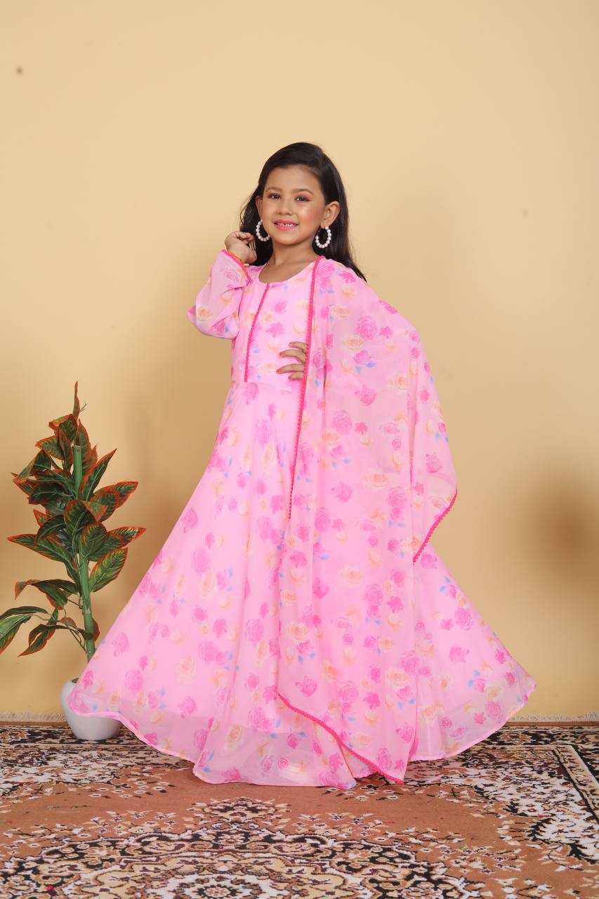 YNF FAUX GEORGETTERIN154 191 KIDS WEAR WHOLESALE KIDS GOWNS KIDS TRADITIONAL OUTFITS KIDS ETHNIC GOWNS KIDS FESTIVE WEAR MANUFACTURER