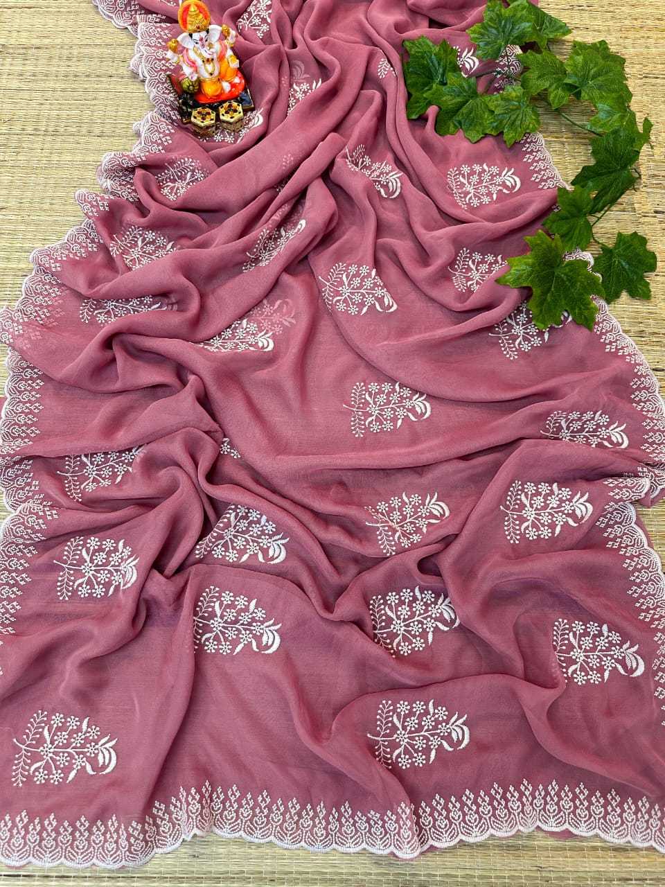 YNF GEORGETTE RIN163 RAE46 SAREES WHOLESALE TRADITIONAL GEORGETTE EMBROIDERY FESTIVEL SAREES MANUFACTURER