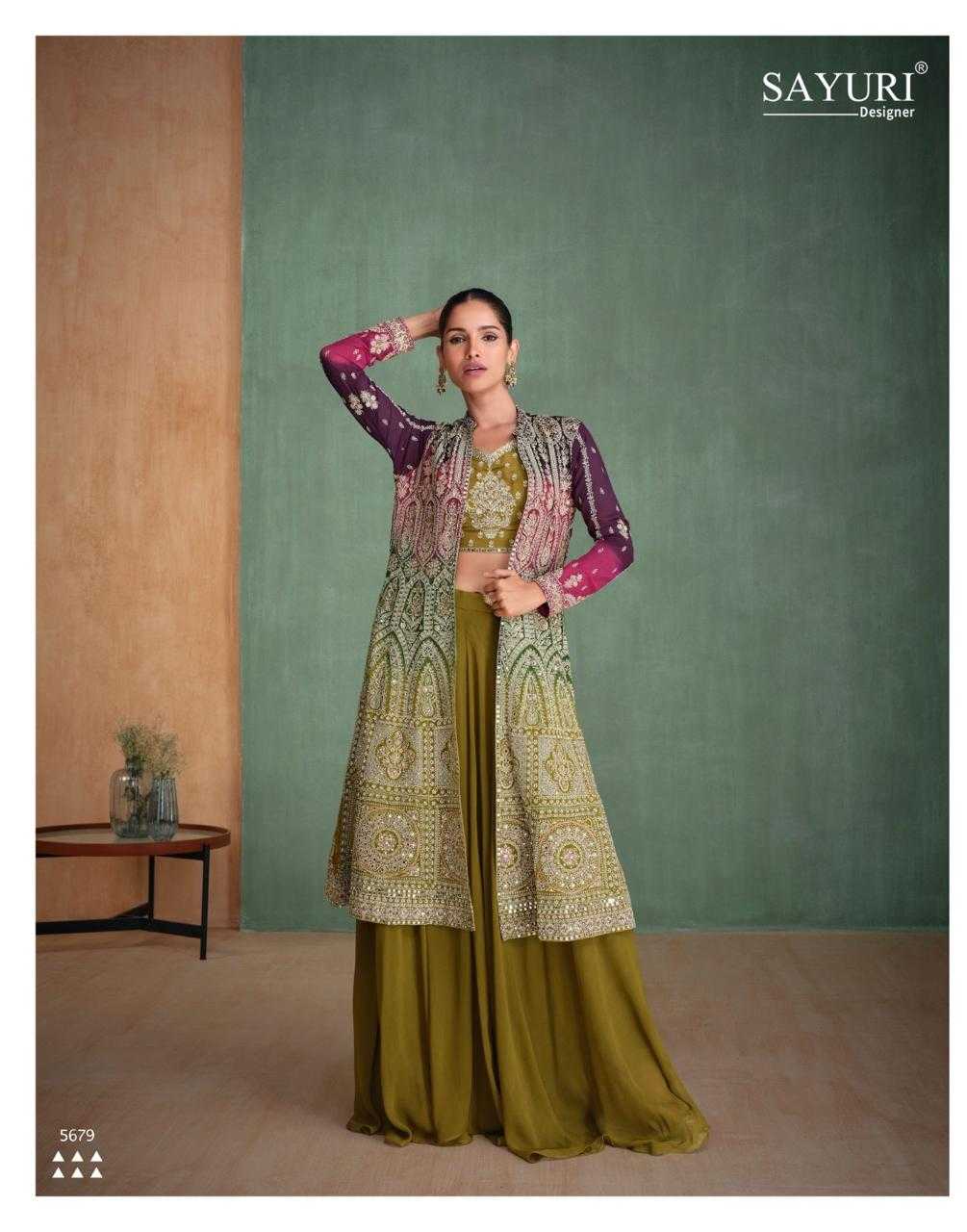 YNF GEORGETTE SAYURI KESH235 ZARI CLOTHING BRANDS WHOLESALE SUITS MANUFACTURER